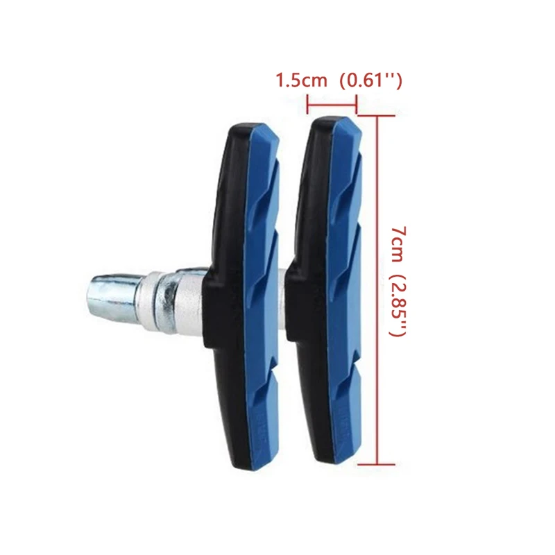 

2Pcs Road Bike Brake Pads Shoes for Alloy Rims Durable Bicycle Brake Pads Shoes Tools Silent Bicycle Brake Pads Road Bike Brake