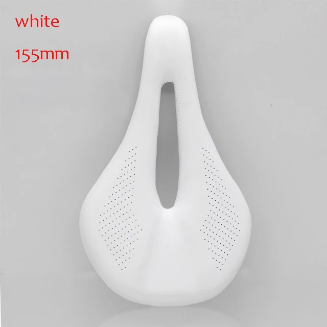 White 155mm Седло из углеродного волокна, велосипедное седло для шоссейного горного велосипеда, седло для TT Triathlon Timetrail PU+ комфортное Велосипедное Сиденье - Цвет: White 155mm