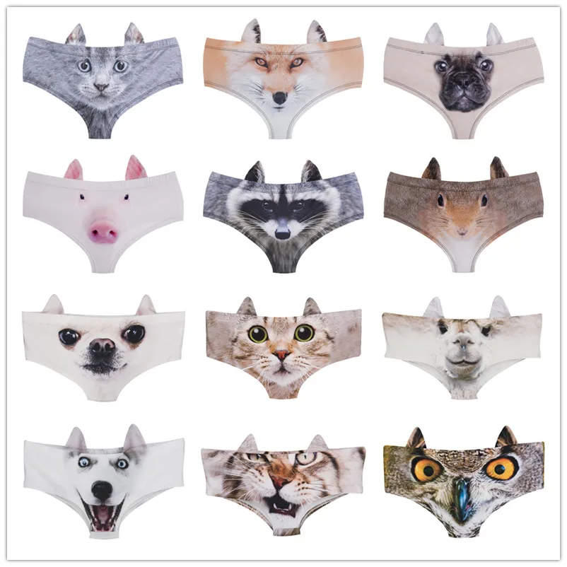 Забавное модное дамское нижнее белье женские пикантные трусики с 3D рисунком