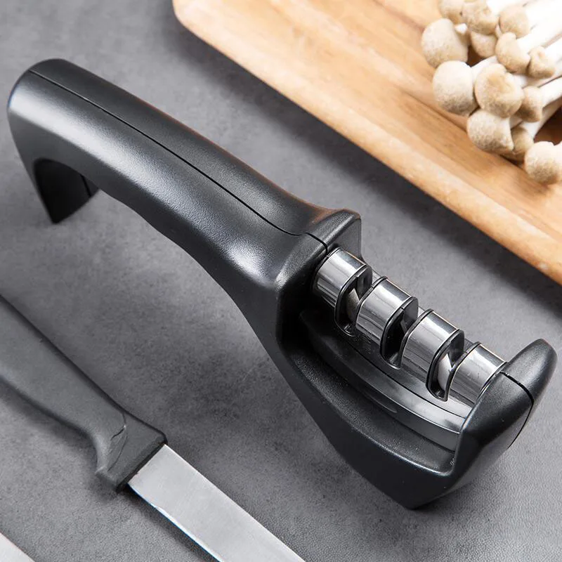 

Knife Sharpener 4 in 1 Stages Chef Knives Sharpening Stone Whetstone Tungsten Diamond & Ceramic Scissors Sharpeners Grindstone