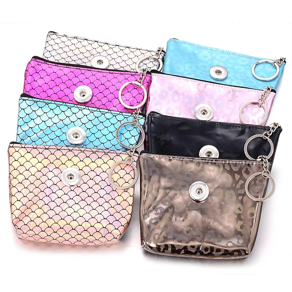 Новинка 18 мм ювелирное изделие на кнопках кристальная пудра Блестящая рыбья