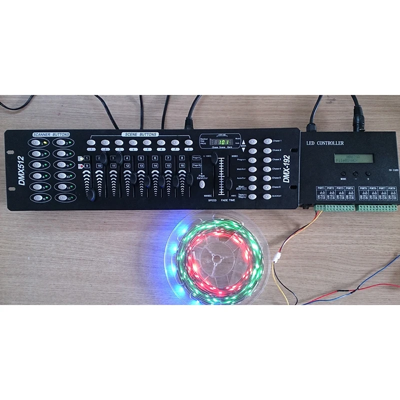 Программируемый контроллер RGBW светодиодный RGB Pixel PC Artnet DMX DMX512 ЕС вилка |