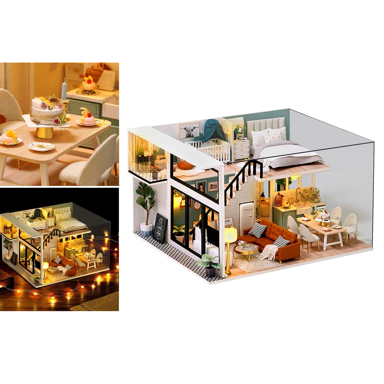 

DIY Wooden Miniature DollHouse 1/24 Creative Sweet Cabin Furniture Kit Fantasy