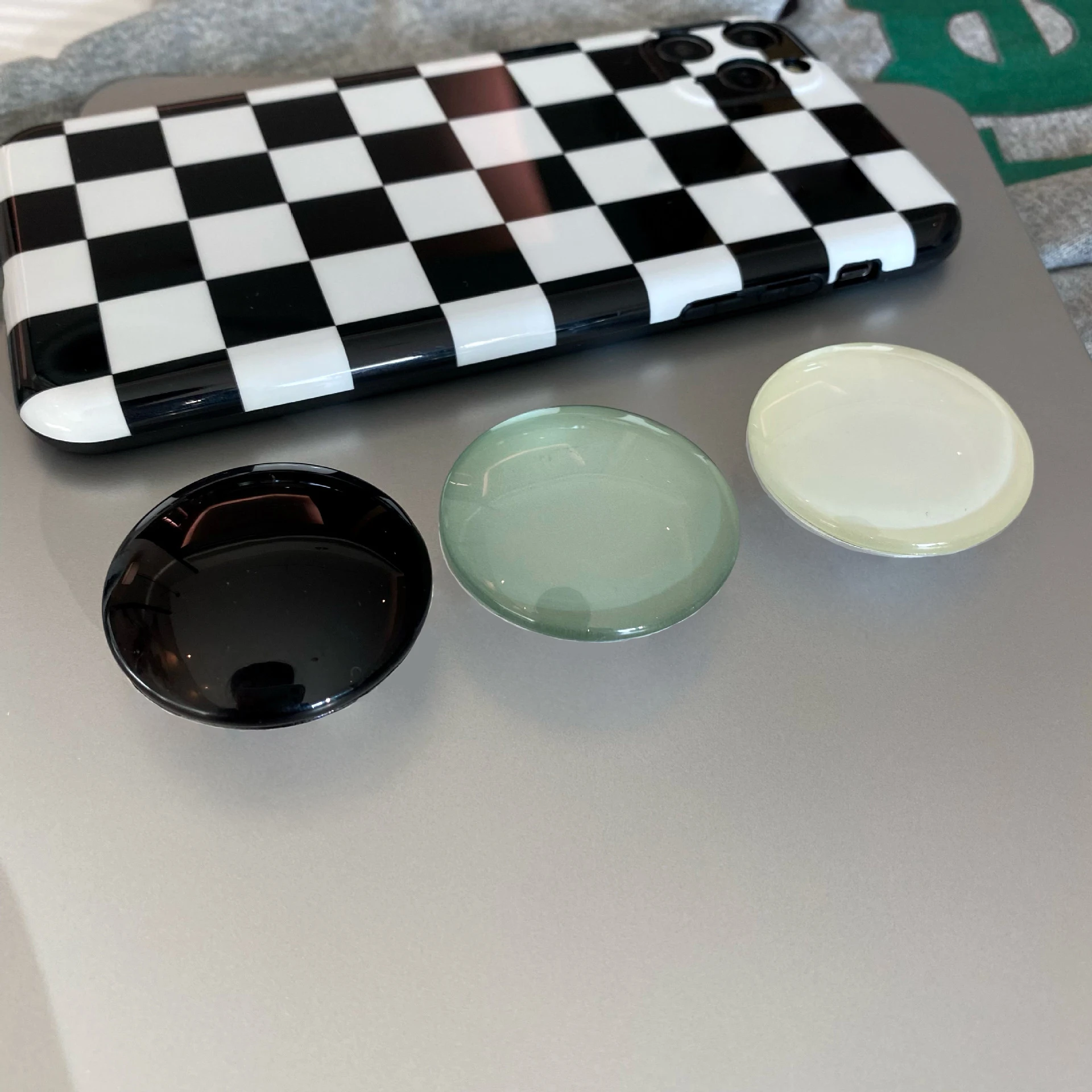 Прозрачный стеклянный 3d-кронштейн в Корейском стиле для iPhone 13 Pro Max Samsung Griptok |