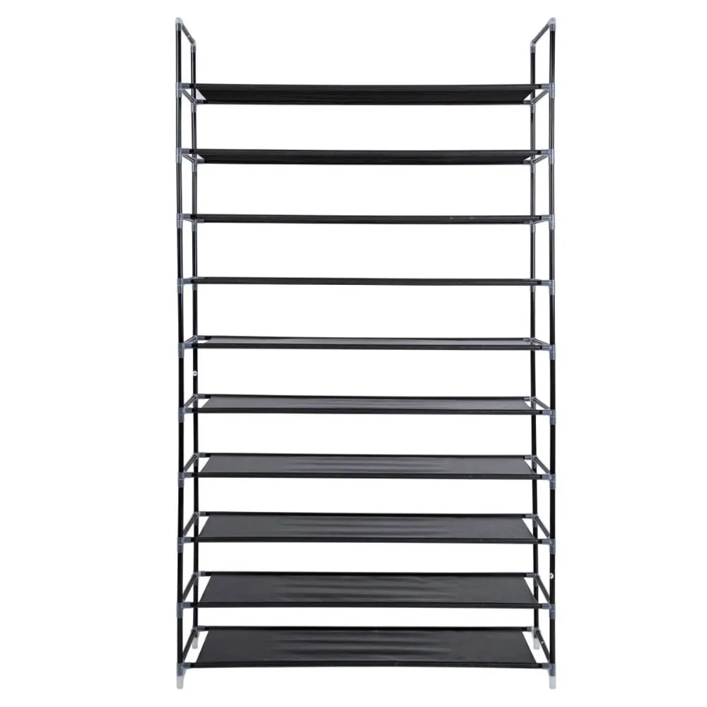 

10 Tiers Non-woven Fabric Shoe Rack with Handle Shoe Tower Organizer Cabinet Space Saving Simple Assembly Shoe Racks - US Stock