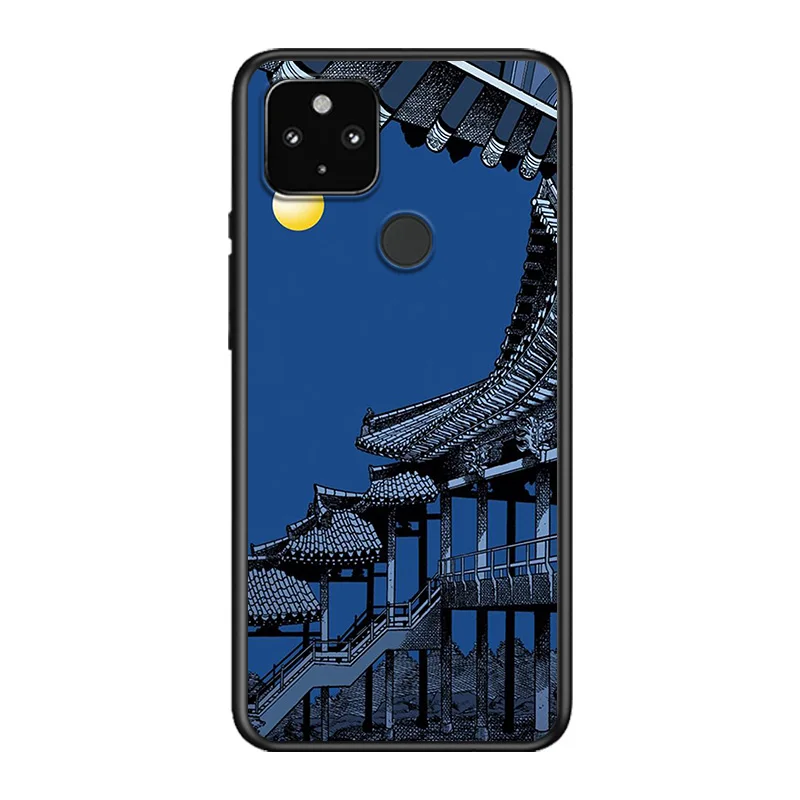 

Art Pixel Aesthetic Soft TPU Silicone Black Cover For Google Pixel 5 4A 5G 4 XL Phone Case