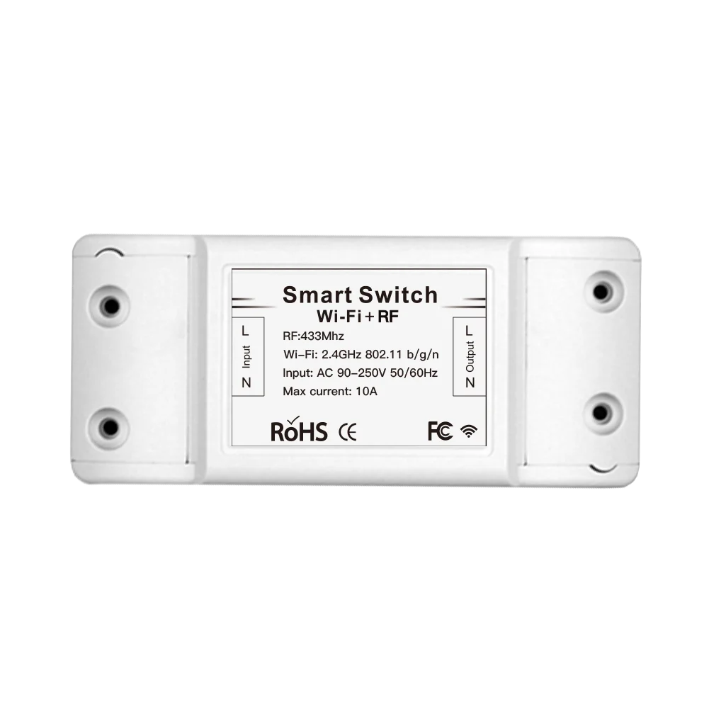 Receiver RF433 приемник Wifi Беспроводной RF пульт дистанционного управления умный кнопочный переключатель, приложение Smart Life/Tuya, работает с Alexa Google Home - Цвет: Receiver