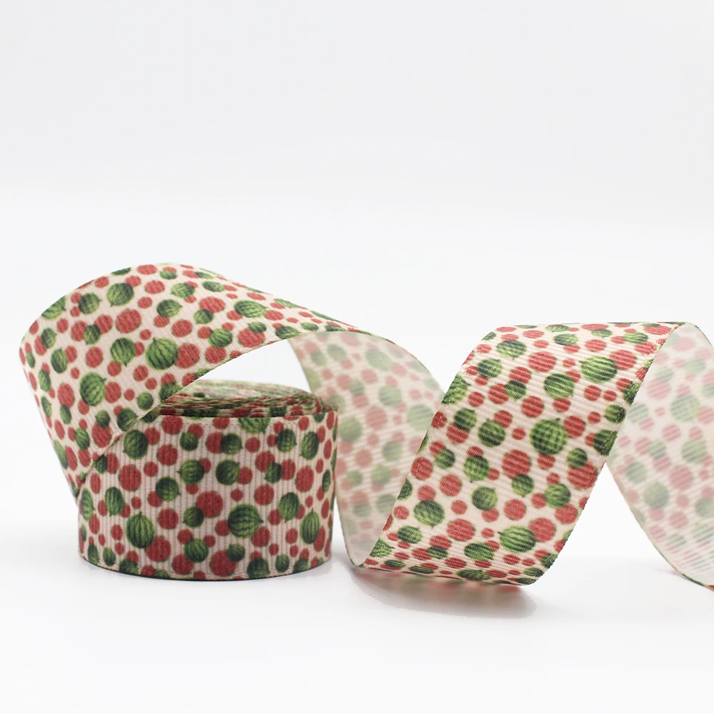 

Watermelon Fruit Printed Grosgrain Ribbon 1-1/2'' Design Custom ​Cartoon Logo for Hair Bows Sewing DIY Handmade Materials