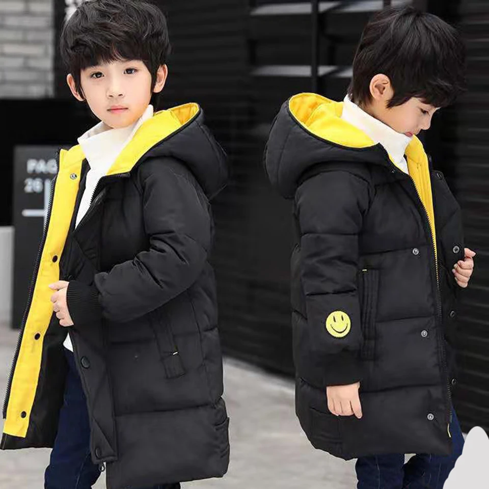 

2019 Winter Baby Boys Parkas For Boys Children Warm Kids Hooded Thick Outerwear Coat For Boy Clothes 4 5 6 7 8 9 10 11 12 13