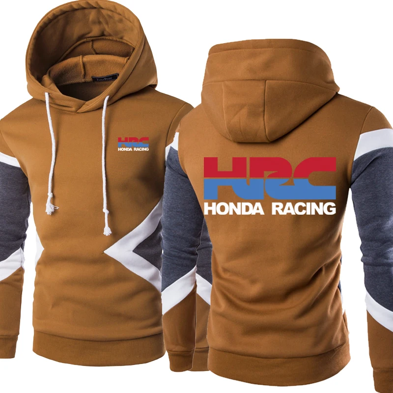 

2021 New HRC Logo Racing Spring Autumn Fashion Men Pullover Sweatshirts Patchwork Casual Cotton Hoodies Clothing S-5XL Size
