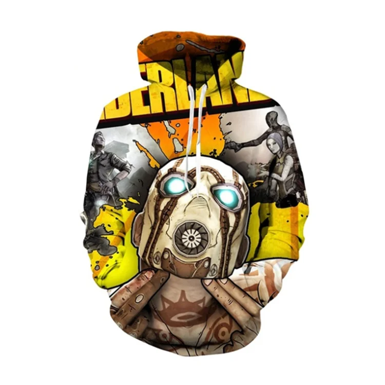 PS4 borderland 3 Hyperion Psycho костюмы borderland толстовки для косплея с 3D принтом модная мужская и женская куртка с капюшоном - Цвет: Коричневый