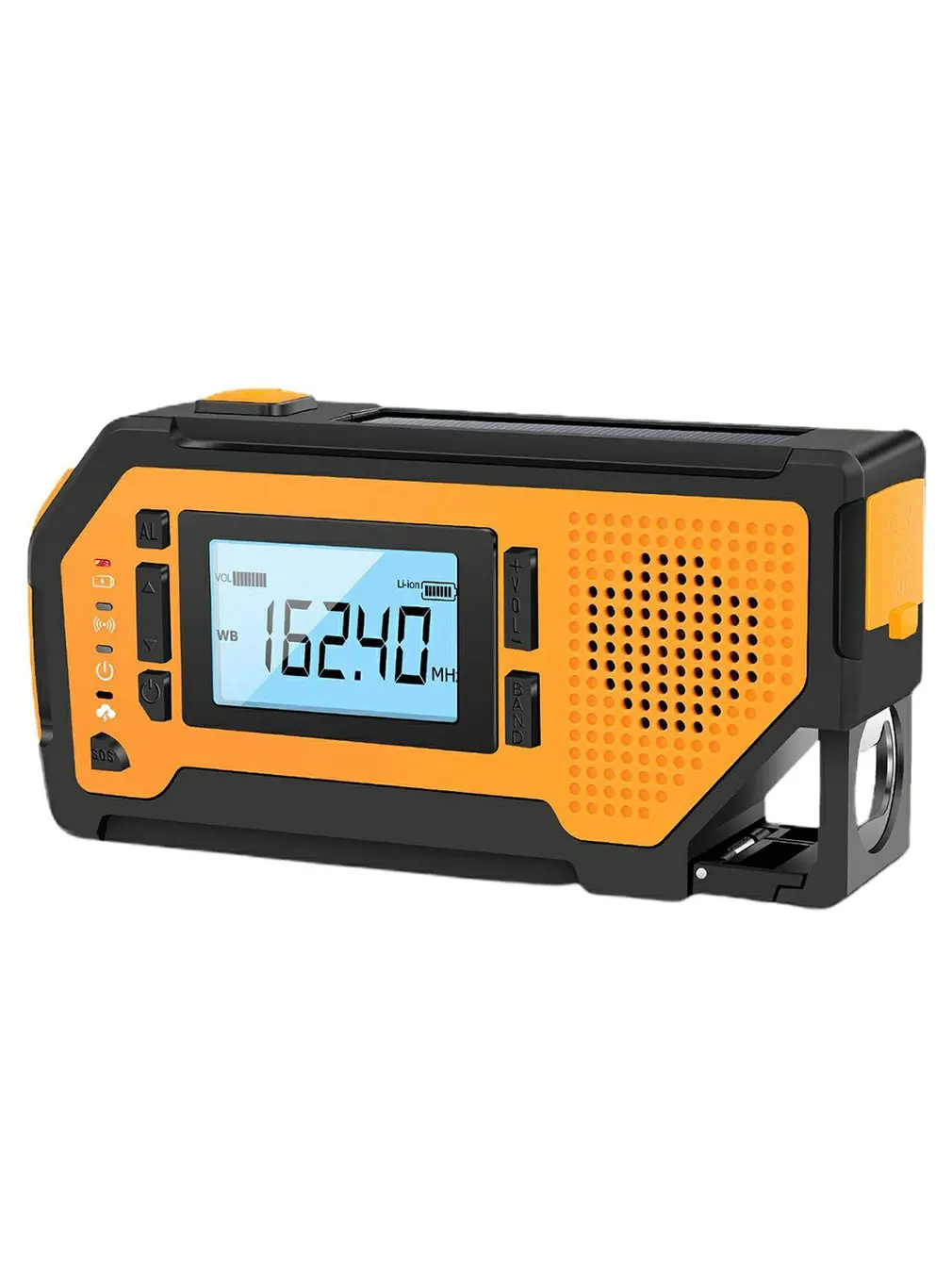 

Emergency Solar Hand Crank LED Night Light Radio AM/FM/NOAA Weather Radio Large LCD Display Survival Radio Flashlight SOS Alert