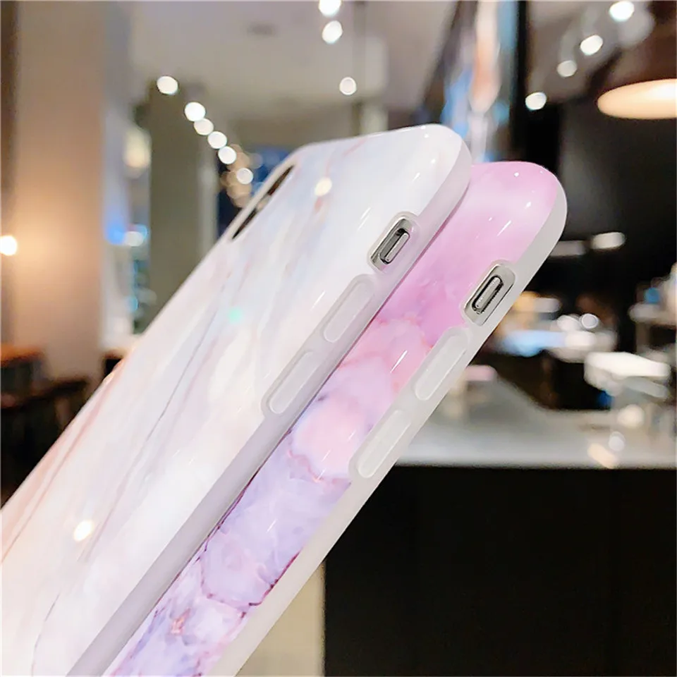 shiny luxury marble phone case for iphone 11 pro max x xs max xr 6 6s 7 8 plus se 2020 granite stone texture fundas case free global shipping