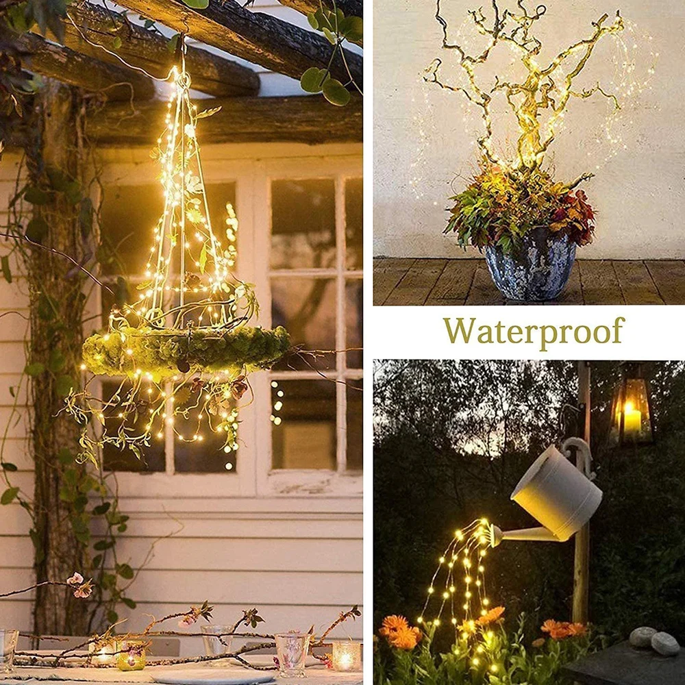 100/200 светодиоды Солнечная веревка строка светильник сада украшения на открытом