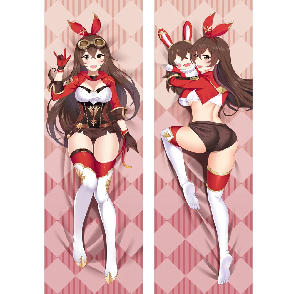 Игра Genshin Impact дакимакура кролик Янтарный Подушка DIY чехол обнимающий тело аниме Подушка Чехол коллекция
