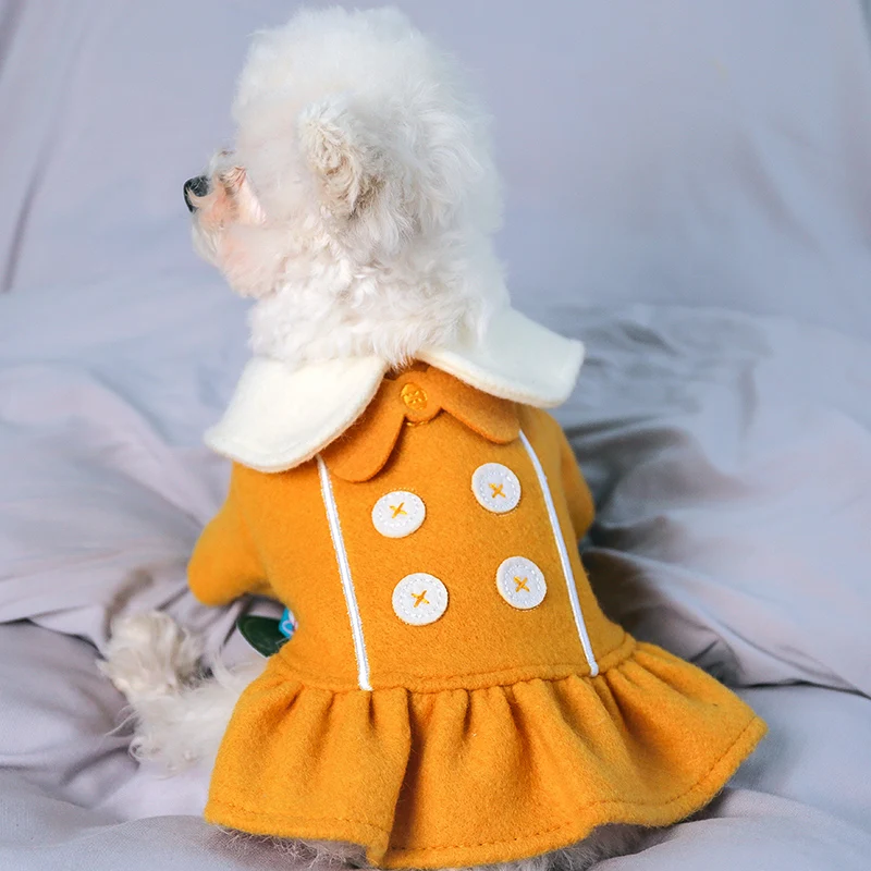 PETCIRCLE новинка одежда для собак и щенков платье на пуговицах с бантом домашних