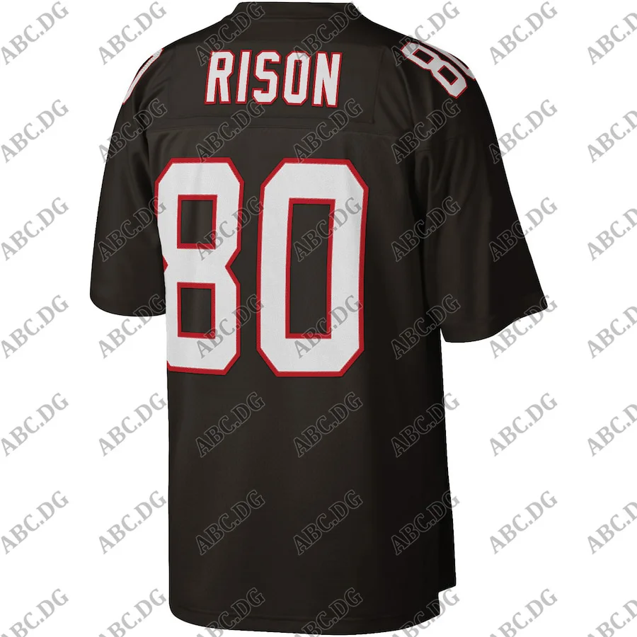 

Customized Stitch American Football Jersey Men Women Kid Youth Atlanta Andre Rison Mitchell & Ness Black Legacy Replica Jersey