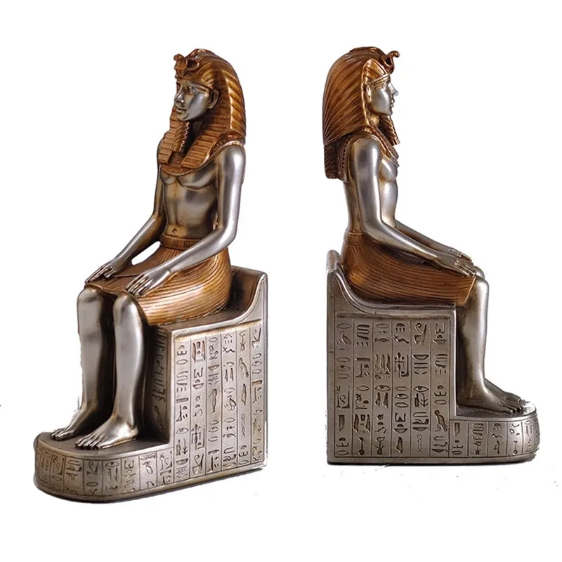 2 шт./компл. Древний Египет король Фараон книжные концы статуя изделия из смолы