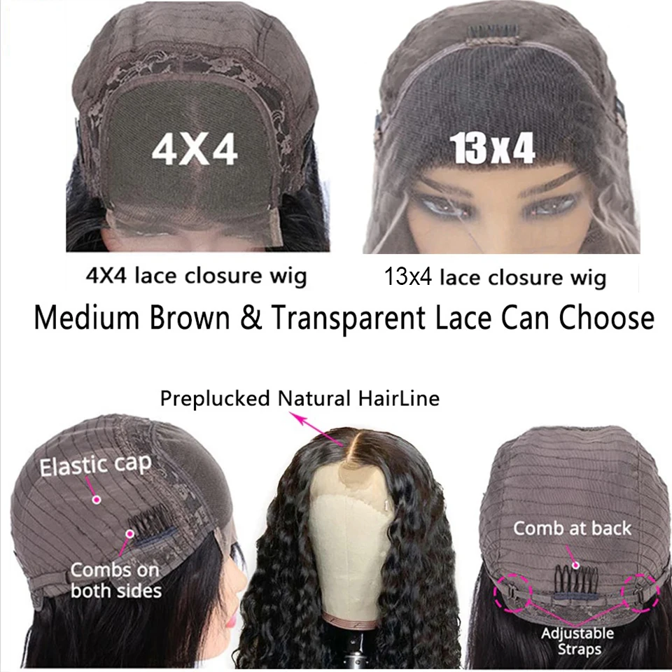 

T1B 99J T1B Burgundy Lace Front Wig 13x4 Straight Lace Frontal Wig Straight Closure Wig Remy Human Hair Natural Hairline Wig