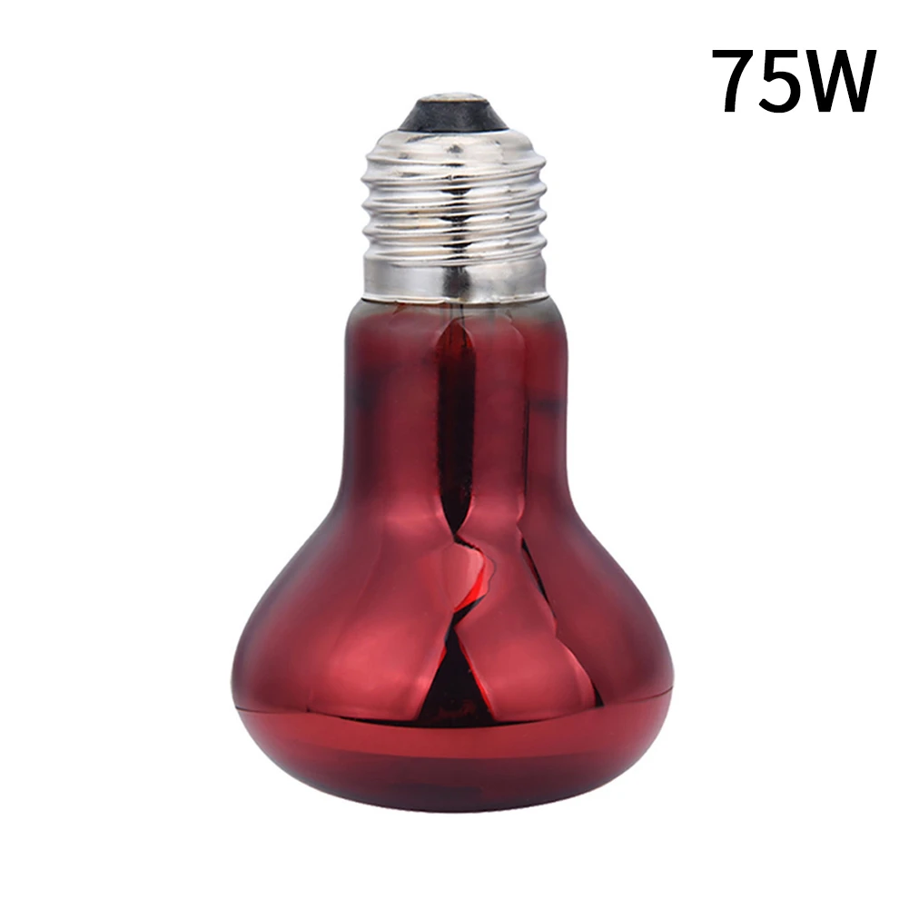 Red 75W Мини-25/50/75/100 Вт лампа для рептилий обогреватель для рептилий E27 УФ дневной и ночной амфибия броши в виде ящерицы светящаяся черепашка светильник в виде змеи рептилий BulbLight - Цвет: Red 75W