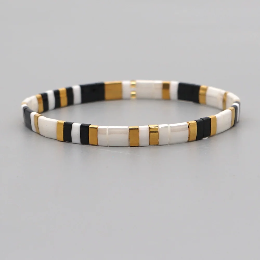 

Go2boho Tila Bracelet Femme Jewellery Trendy Real Japanese Miyuki Beads Jewelry Pulsera Elastic Bracelets For Women Gift