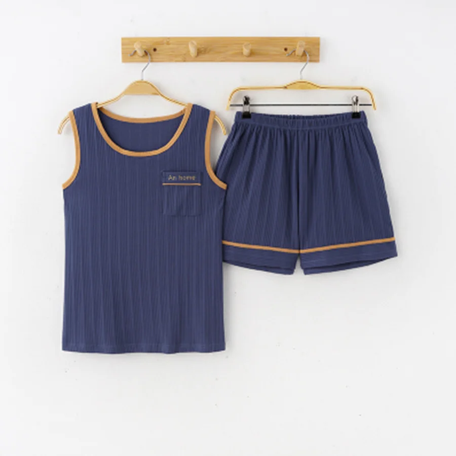 

Summer pajamas set for women sleeveless lady sleepwear cotton suit female pajamas for houseware