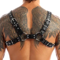 msemis faux leather harness men bondage lingerie adjustable bondage i shaped o rings buckles belts gay harness men bondage