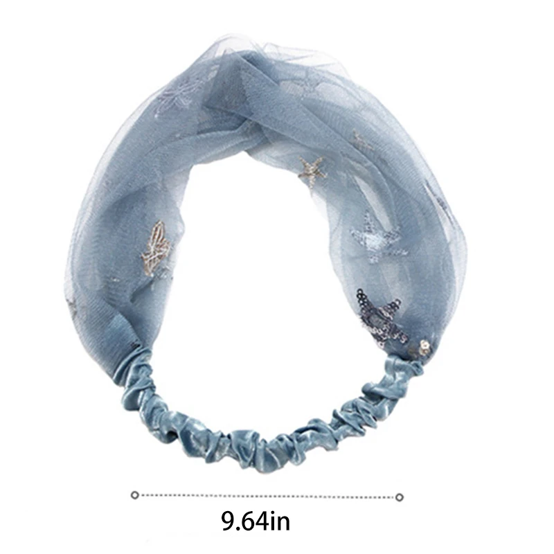 Женские кружевные сетчатые аксессуары для волос в виде тюрбана эластичная чалма