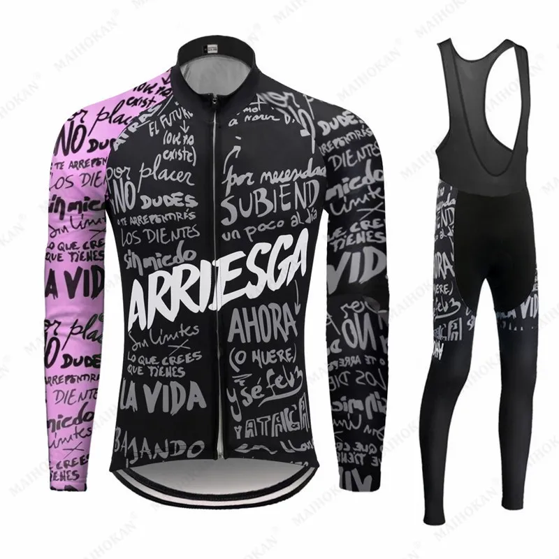 

2021 New Pro Cycling Jersey Set Long Sleeve Mountain Bike Cycling Clothing Breathable MTB Bicycle Clothes Wear Suit for Mans