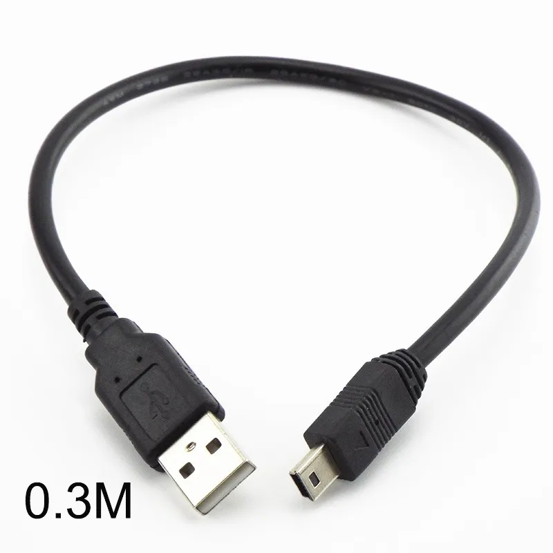 

USB мини-кабель для зарядки и передачи данных, линия зарядки 0,3/0,5/3 м, Т-разъемы для расширения автомобильного видеорегистратора, провод цифровой камеры, 5 м, высокое количество
