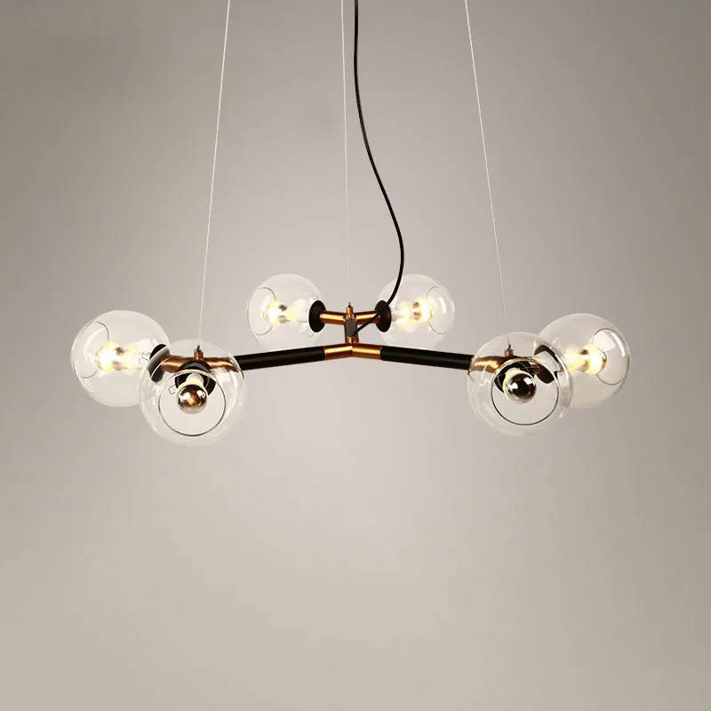 Американский Ретро Треугольники металла 6 светильник D70cm светодиодная подвесная