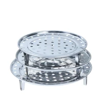 3pcs stainless steel kitchen food steamer steaming rack multifunction bowl pot steaming tray stand basket kitchen accessories
