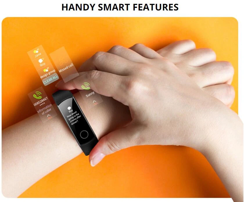 Huawei honor band 5 напульсники AMOLED экран honor умные часы кровяной кислород сердце яж фитнес сон Плавание Спорт трекер