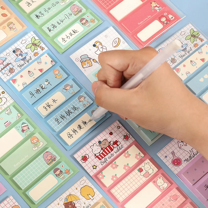 

100 pieces/kawaii romantic spring series memo Kawaii girl decoration notepad N time note Japanese stationery