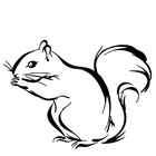 Автомобильный Стикеры милый стикер с изображением белки Стикеры багажнике отделка автомобиля Стикеры аксессуары черныйСеребряный 16,7 см * 12,3 см