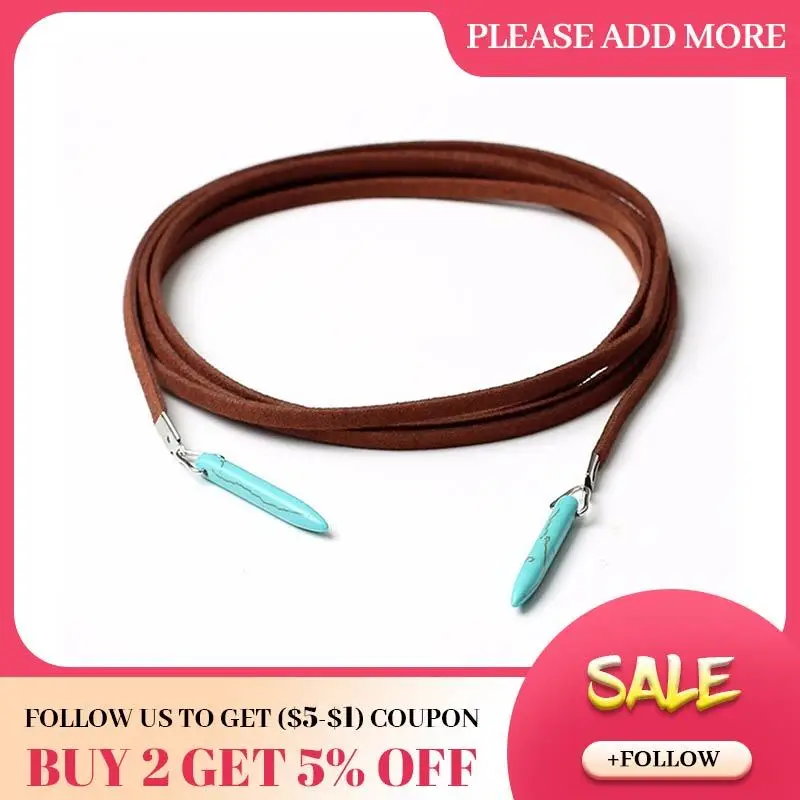 JOUVAL Длинное Черное женское колье чокер 2018 кожа замша шею Чокеры с камнем кулон