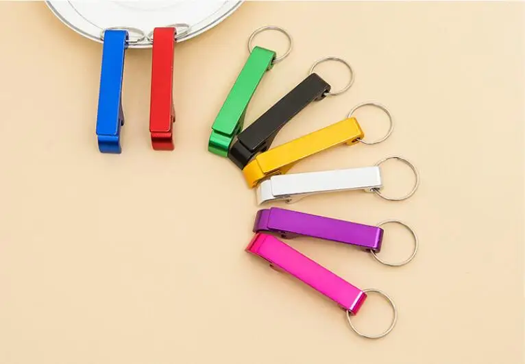 50 шт./лот индивидуальный Одноцветный открывалка для бутылок брелки ключей
