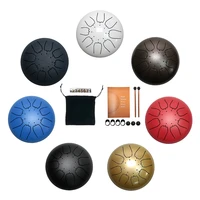 fast shipping 6 inch steel tongue drum 8 tune hand pan drum tank drum with drumsticks carrying bag percussion instruments