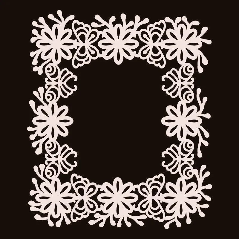 Eastshape цветок рамка с бабочкой резка металла штампы тиснение трафарет скрапбук