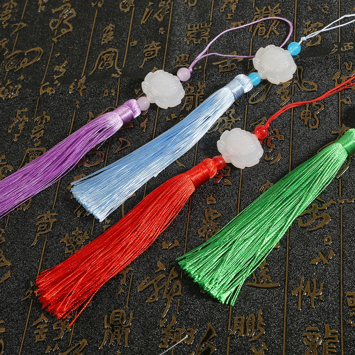 12 см цвет белый лотос кисточки ретро вентилятор кулон DIY шторы висячая одежда