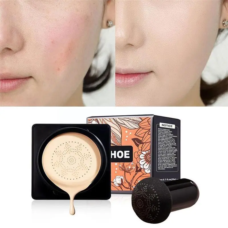 

Mushroom Head Air Cushion CC Cream Natural Moisturizing Concealer Foundation Makeup Cream Oil-control Whitening BB Cosmetic F1H6
