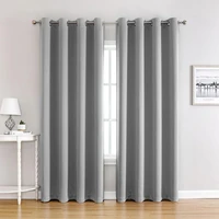 perforated curtain drapes anti fade polyester decorative lightproof curtains for home
