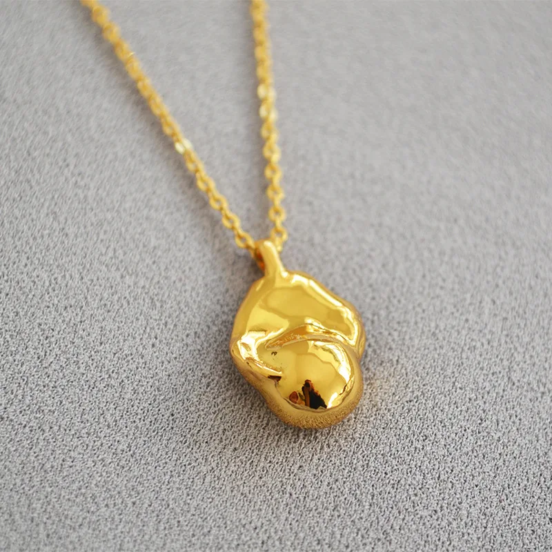 Простая универсальная Подвеска из латуни с позолоченным искусственным жемчугом