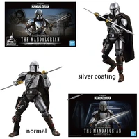 bandai star wars 112 the mandalorian beskar armor silver coating ver anime assembly model collection action figure toys