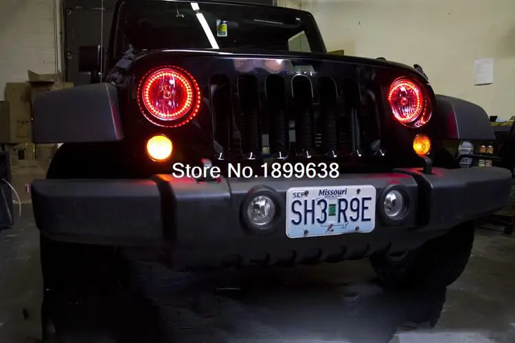 Для ford mustang 2010 2011 2012 светодиодный периметр кольца Фар halo многоцветный RGB ангел демон глаза