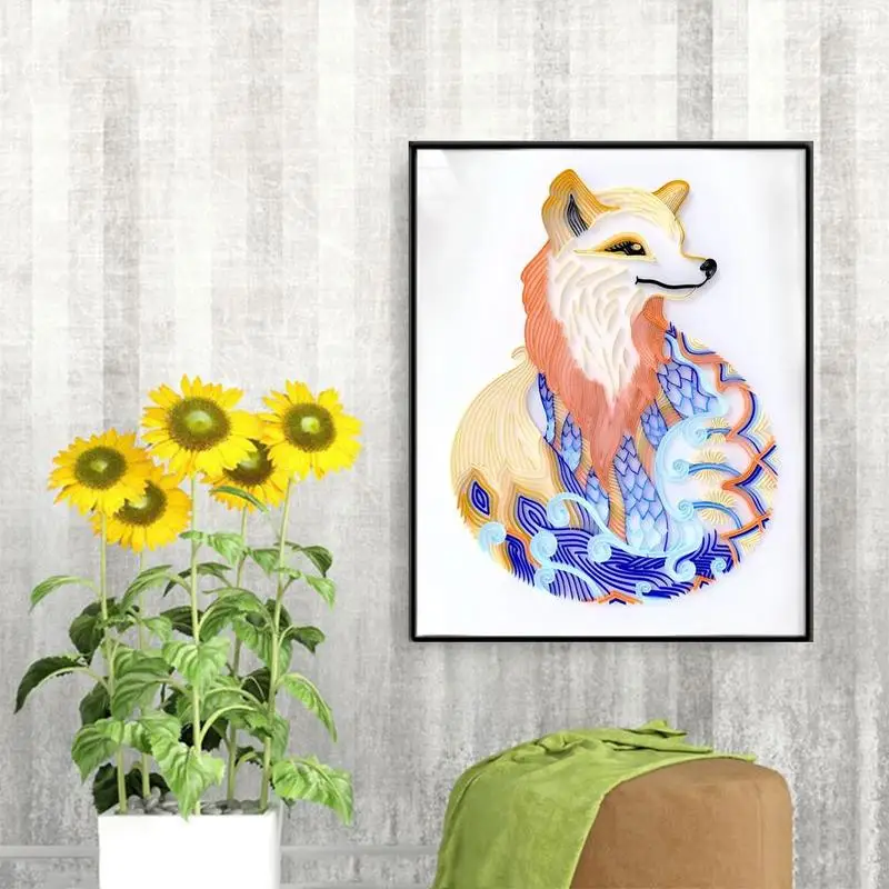 Животные лиса Сделай Сам келлинг Бумага Ремесло Искусство бумага материалы