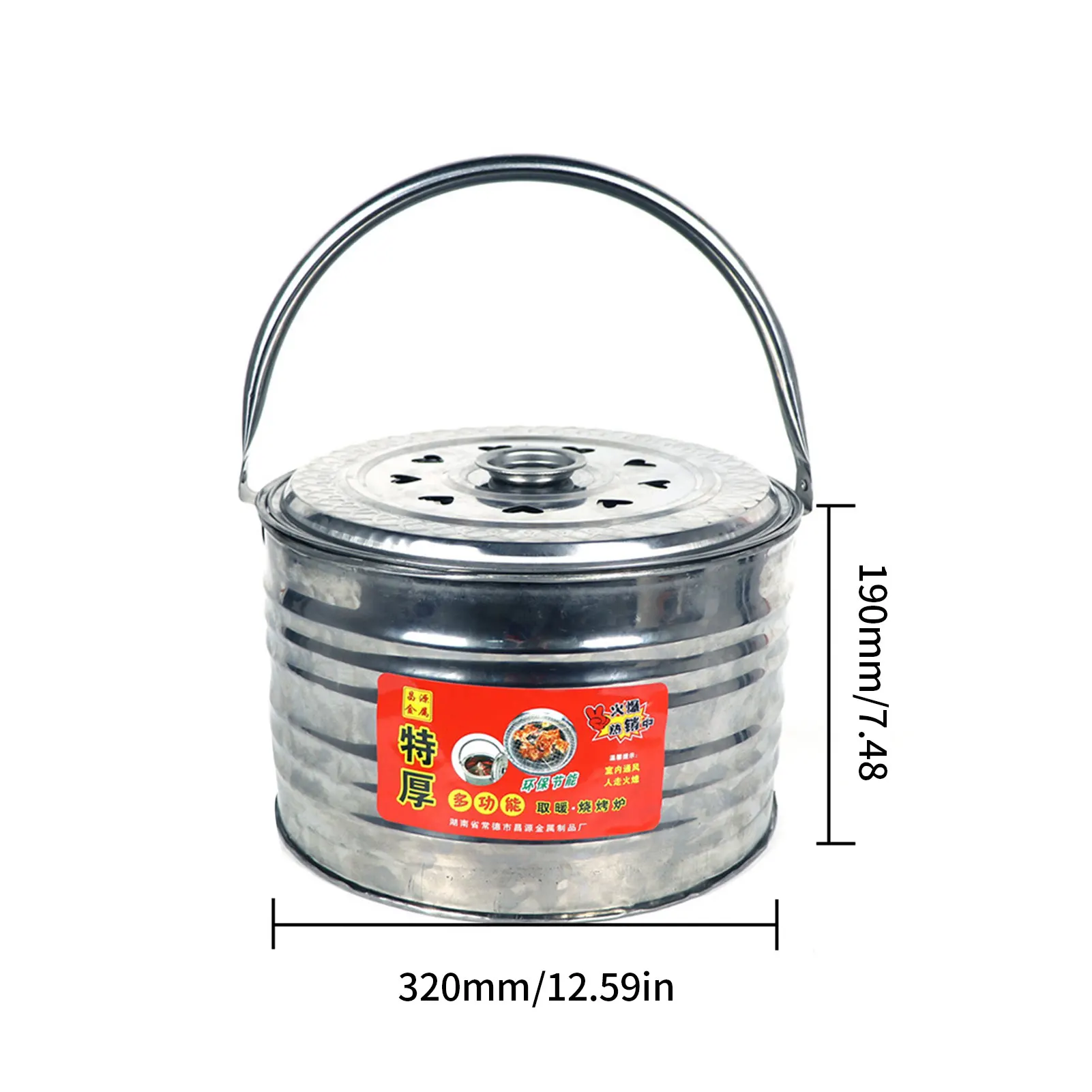 

Outdoor Heating Stove Detachable Stove Multipurpose Camping Tent Portable Multifunctional Heating Furnace With Lid Handle