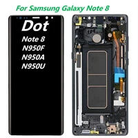 original amoled 6 3 n950f screen for samsung galaxy note 8 lcd with frame sm note 8 n950a display touch screen