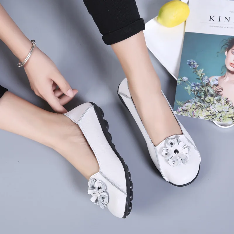 

Women Casual Shoes Ballet Flats Women Nurse Light Moccasin Woman Slip On Loafers Shoes Chaussure Femme