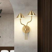deyidn nordic copper wall lamp creative umbrella decorative lamp led sconce wall light living dining room bedroom stair aisle